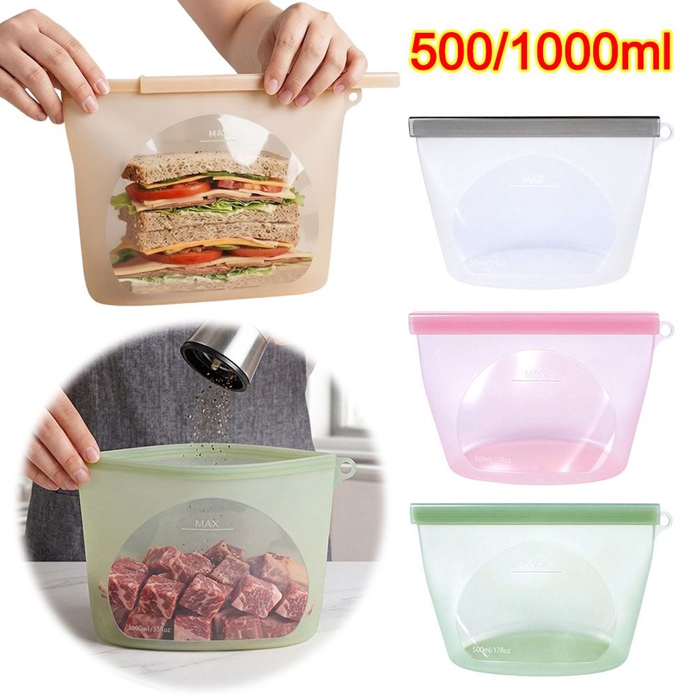 Reusable Produce Bag - Sac de conservation alimentaire en silicone,