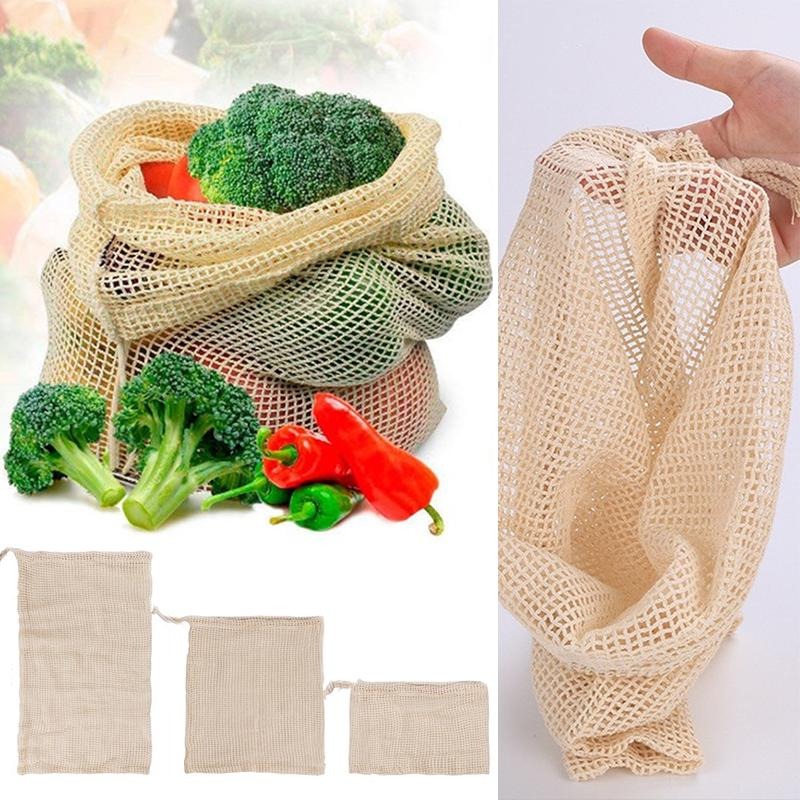 Lot de 3 sacs en coton maillé  - Reusable Produce Bag avis et prix
